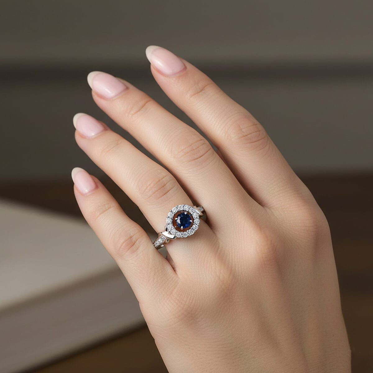 Lab Created Blue and White Sapphire 1.00 ctw Ring in Sterling Silver (Size 7.0)  image number 2