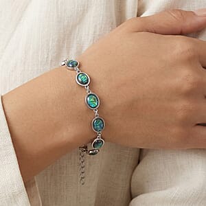 Multi Color Resin Bracelet in Stainless Steel (7.50-9.5In)