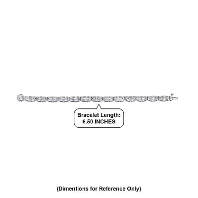 Luxuriant Lab Grown Diamond G-H SI 4.00 ctw Bracelet in Rhodium Over Sterling Silver (6.50 In)