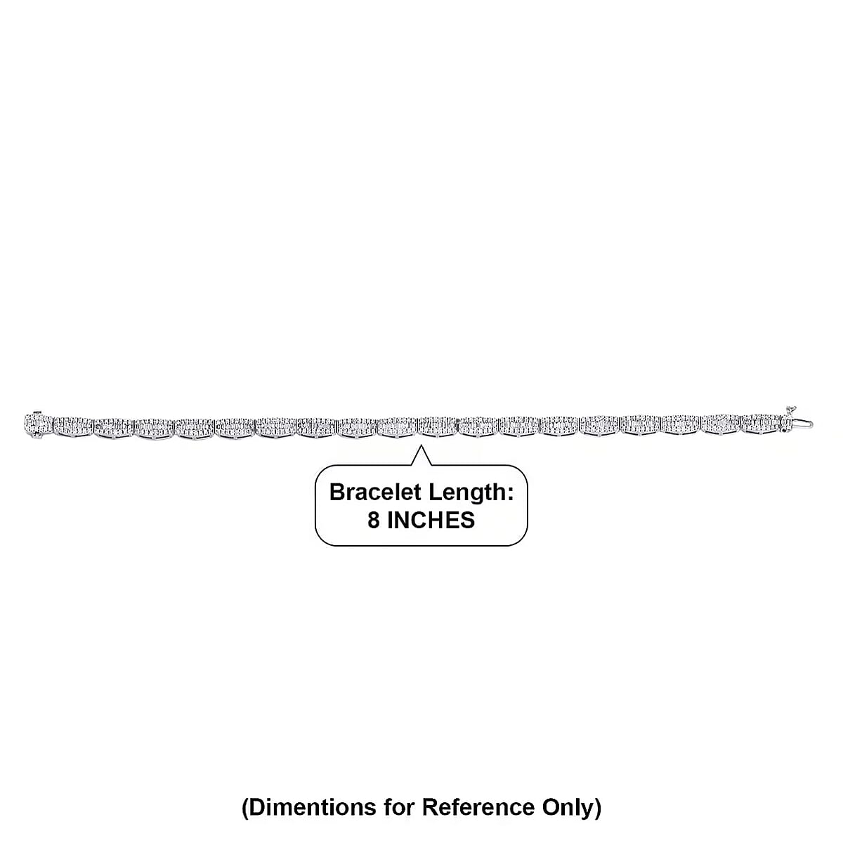 Luxuriant Lab Grown Diamond G-H SI 4.00 ctw Bracelet in Rhodium Over Sterling Silver (8.00 In) image number 7