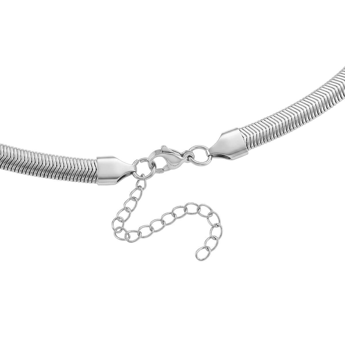 Serpent Flow Necklace (20-22 Inches) in Stainless Steel image number 4