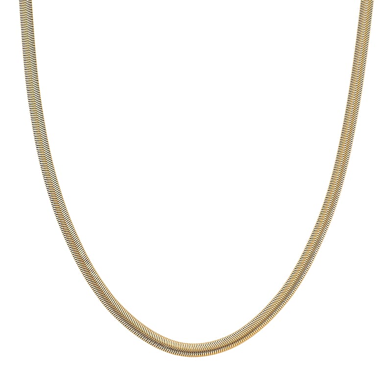 Serpent Flow Necklace (20-22 Inches) in ION Plated YG Stainless Steel