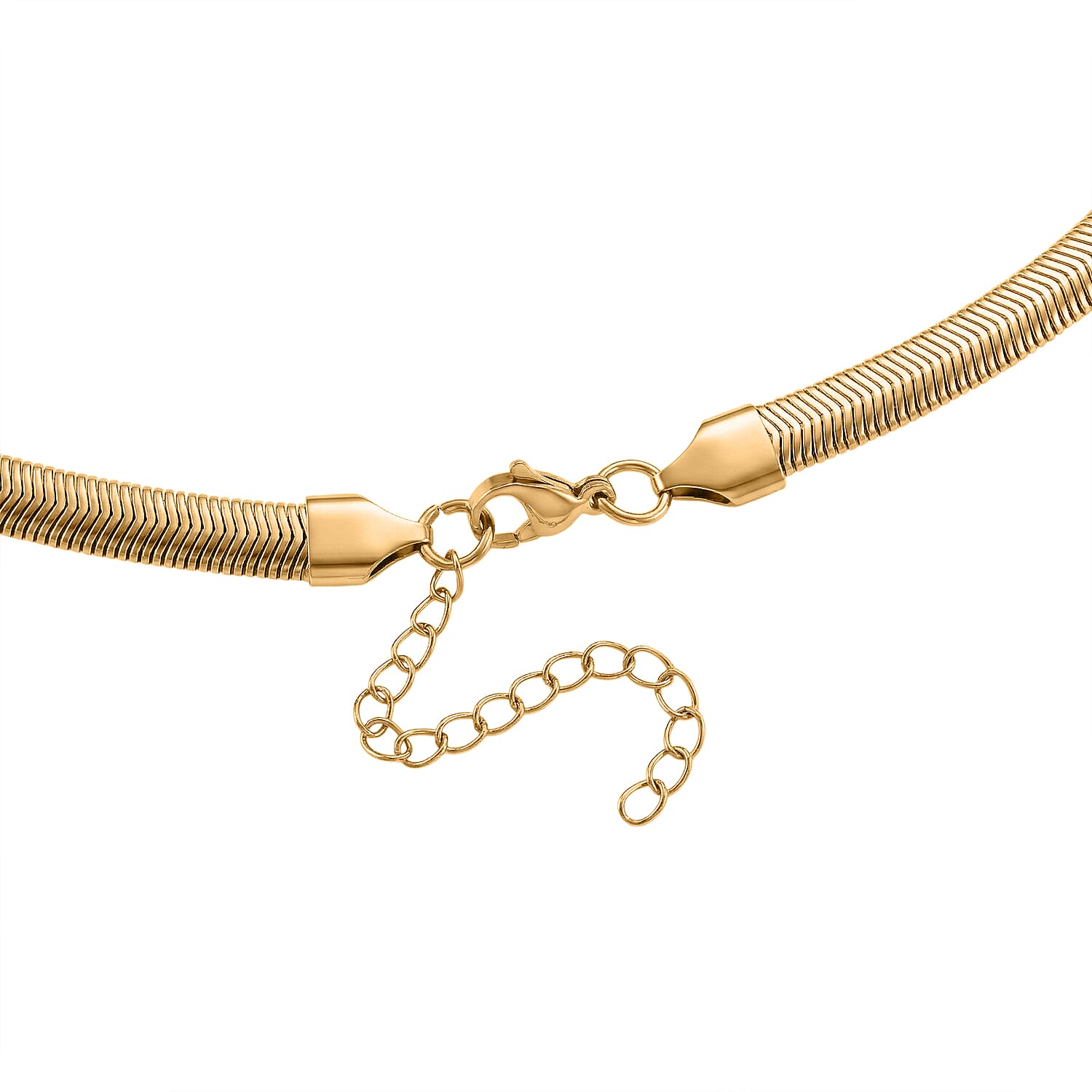 Serpent Flow Necklace (20-22 Inches) in ION Plated YG Stainless Steel