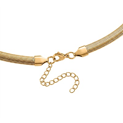 Serpent Flow Necklace (20-22 Inches) in ION Plated YG Stainless Steel