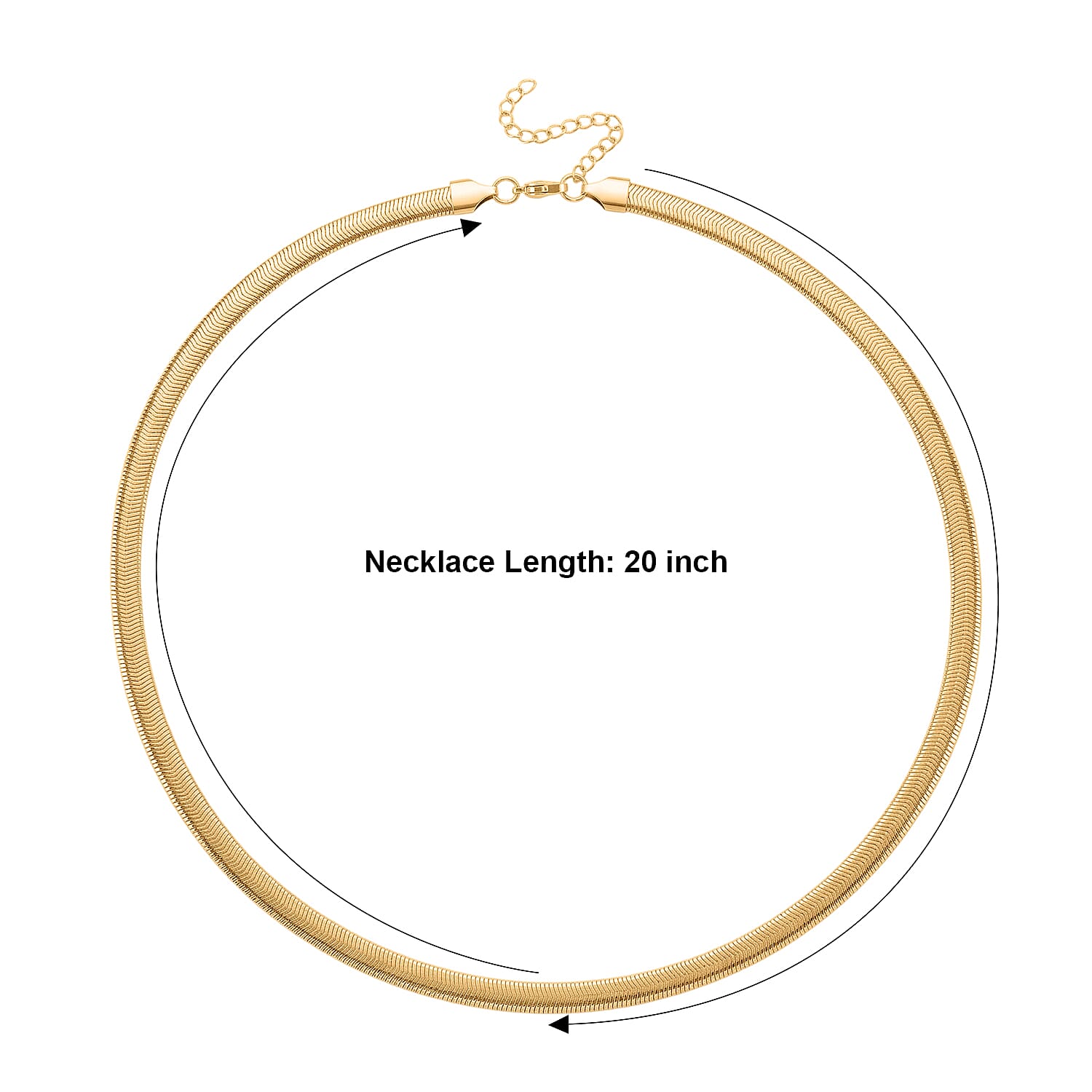 Serpent Flow Necklace (20-22 Inches) in ION Plated YG Stainless Steel
