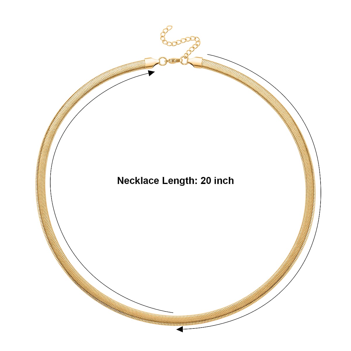 Serpent Flow Necklace (20-22 Inches) in ION Plated YG Stainless Steel image number 5