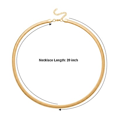 Serpent Flow Necklace (20-22 Inches) in ION Plated YG Stainless Steel