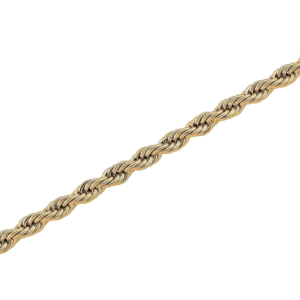 Imperial Rope Twist Necklace (20-22 Inches) in ION Plated YG Stainless Steel image number 3