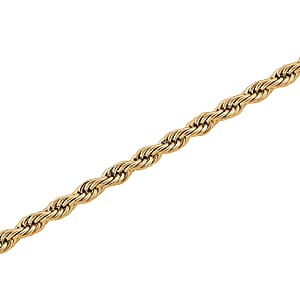 Imperial Rope Twist Necklace (20-22 Inches) in ION Plated YG Stainless Steel