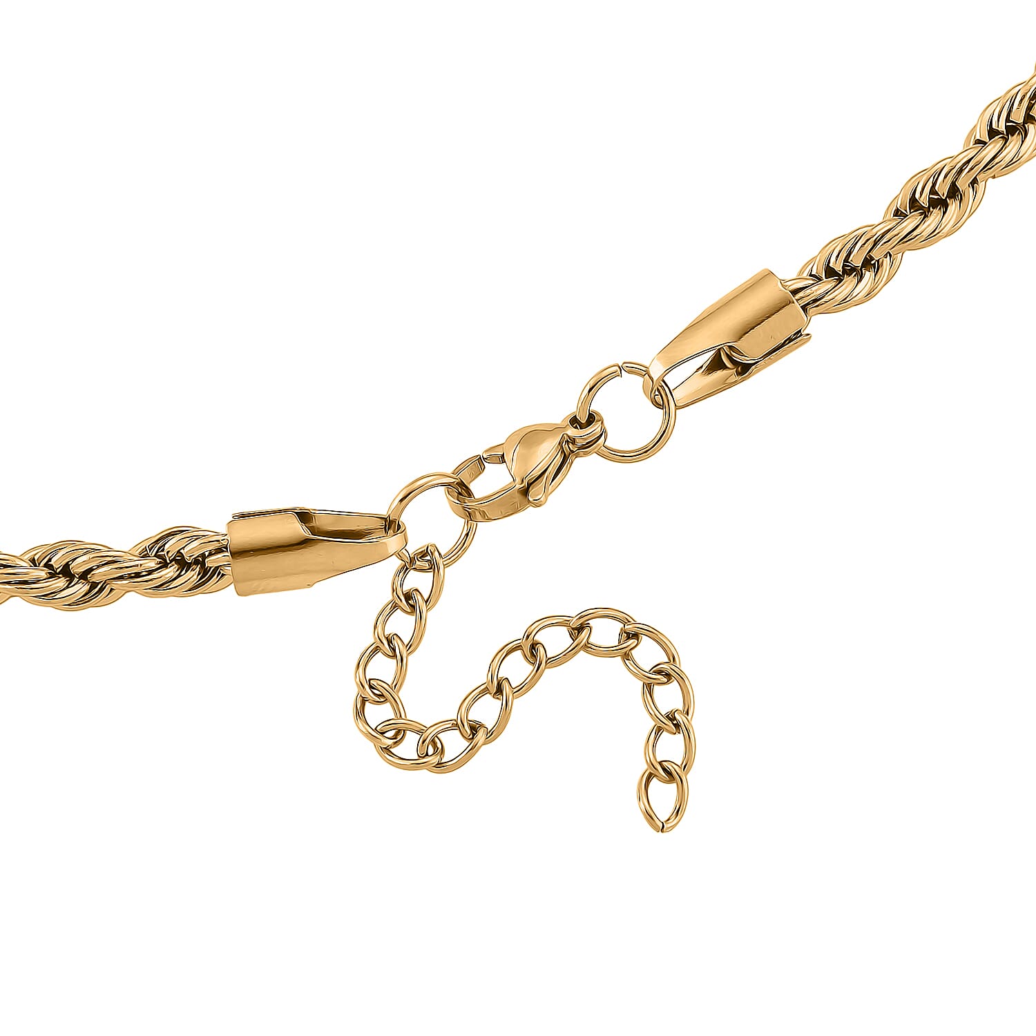 Imperial Rope Twist Necklace (20-22 Inches) in ION Plated YG Stainless Steel