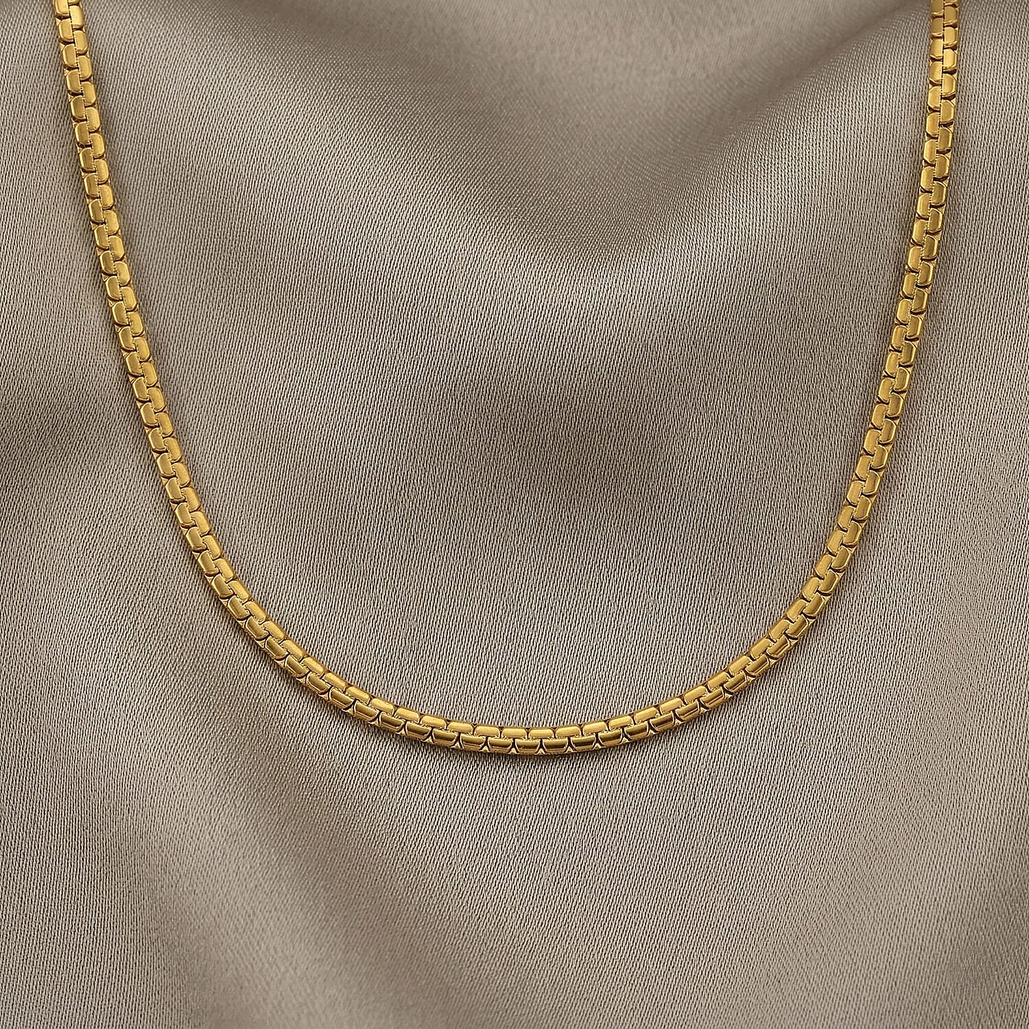 Fortress Link Necklace (20-22 Inches) in ION Plated YG Stainless Steel