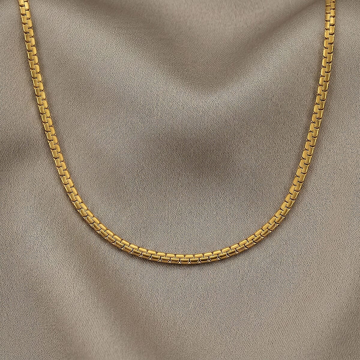 Fortress Link Necklace (20-22 Inches) in ION Plated YG Stainless Steel image number 1