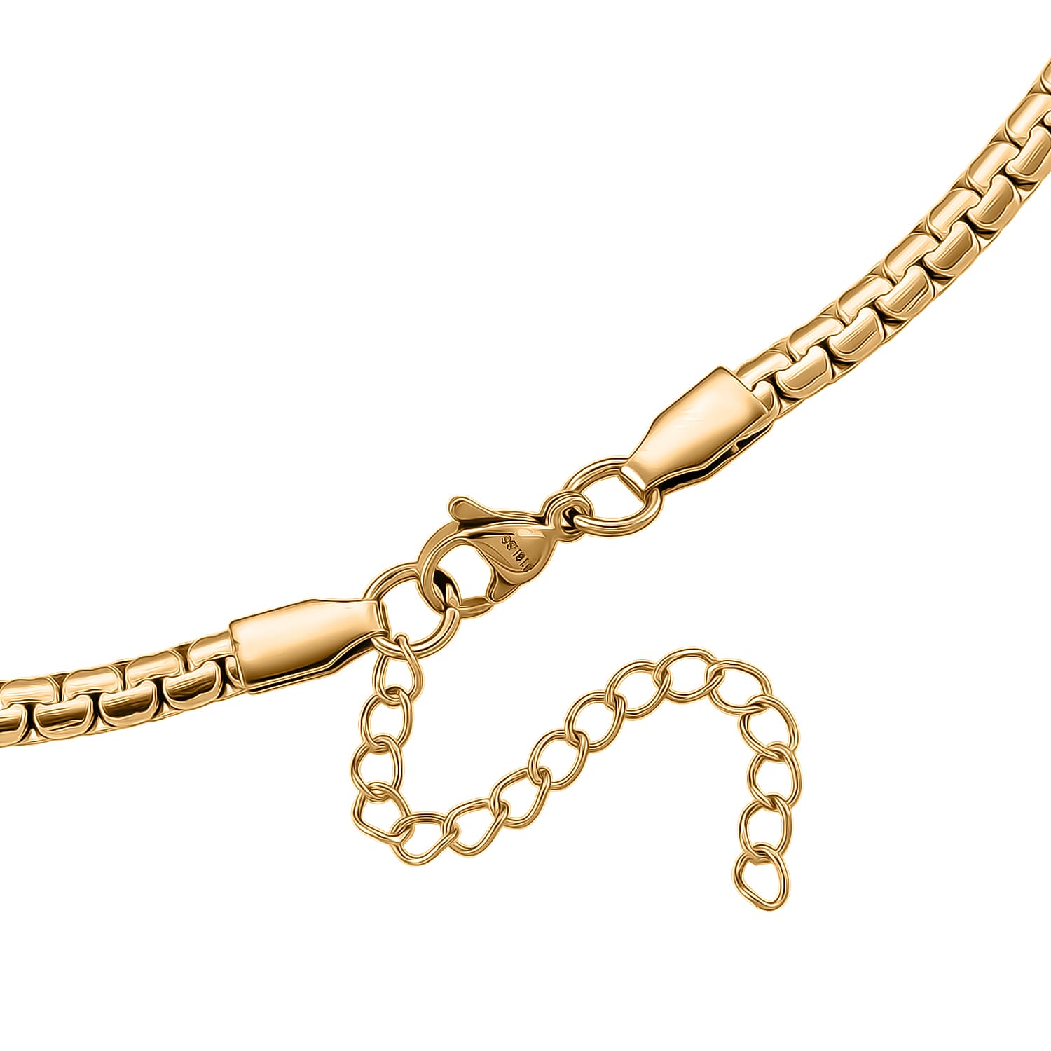 Fortress Link Necklace (20-22 Inches) in ION Plated YG Stainless Steel