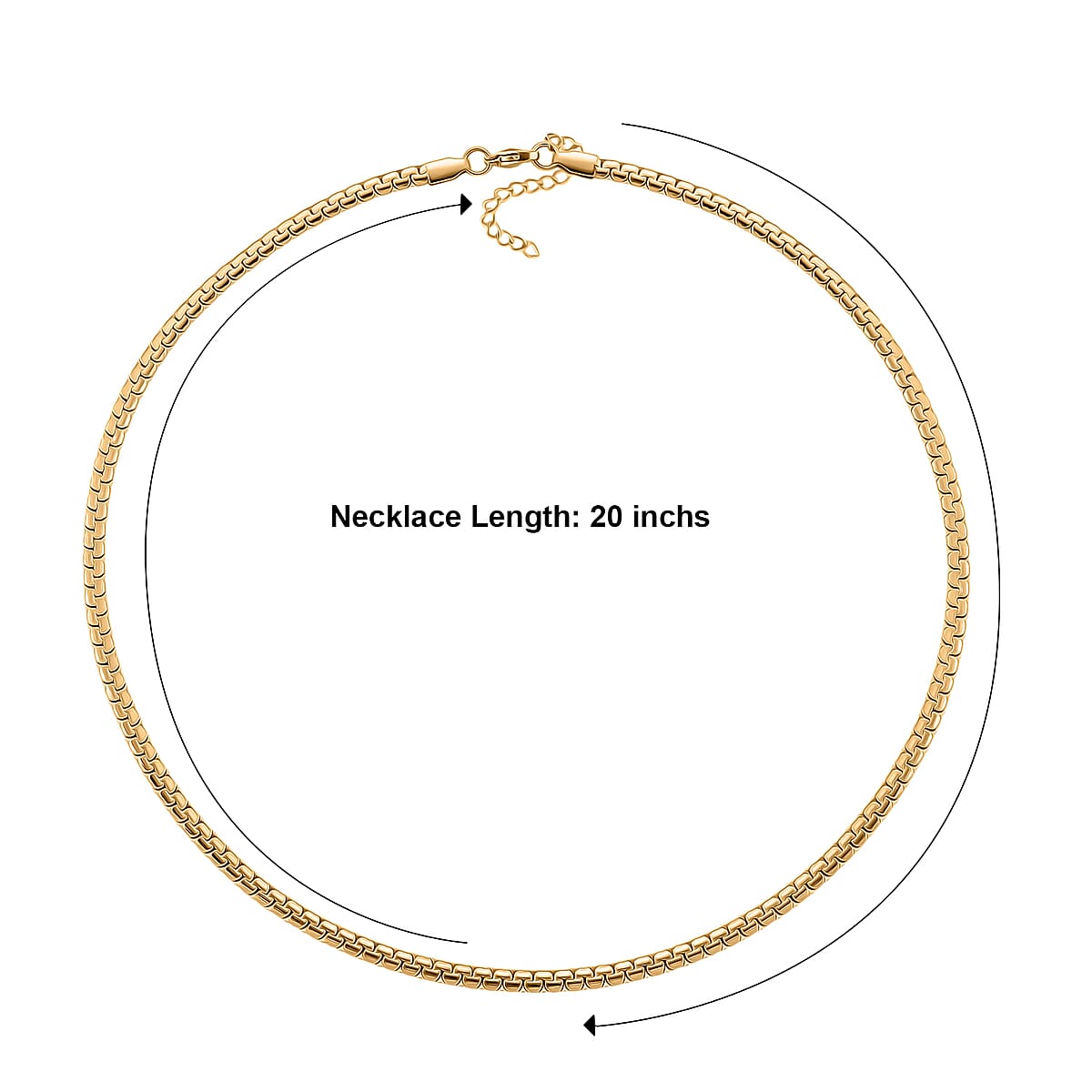 Fortress Link Necklace (20-22 Inches) in ION Plated YG Stainless Steel image number 5