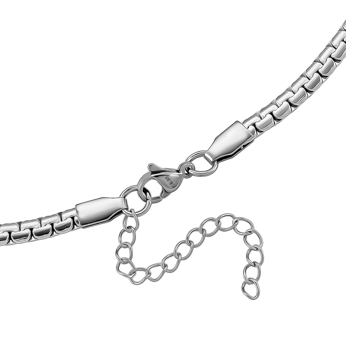 Fortress Link Necklace (20-22 Inches) in Stainless Steel image number 3