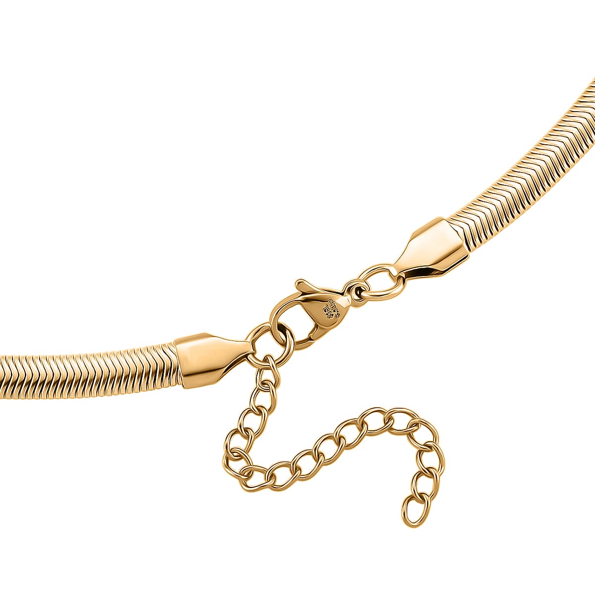 Wave Motion Necklace (20-22 Inches) in ION Plated YG Stainless Steel image number 4