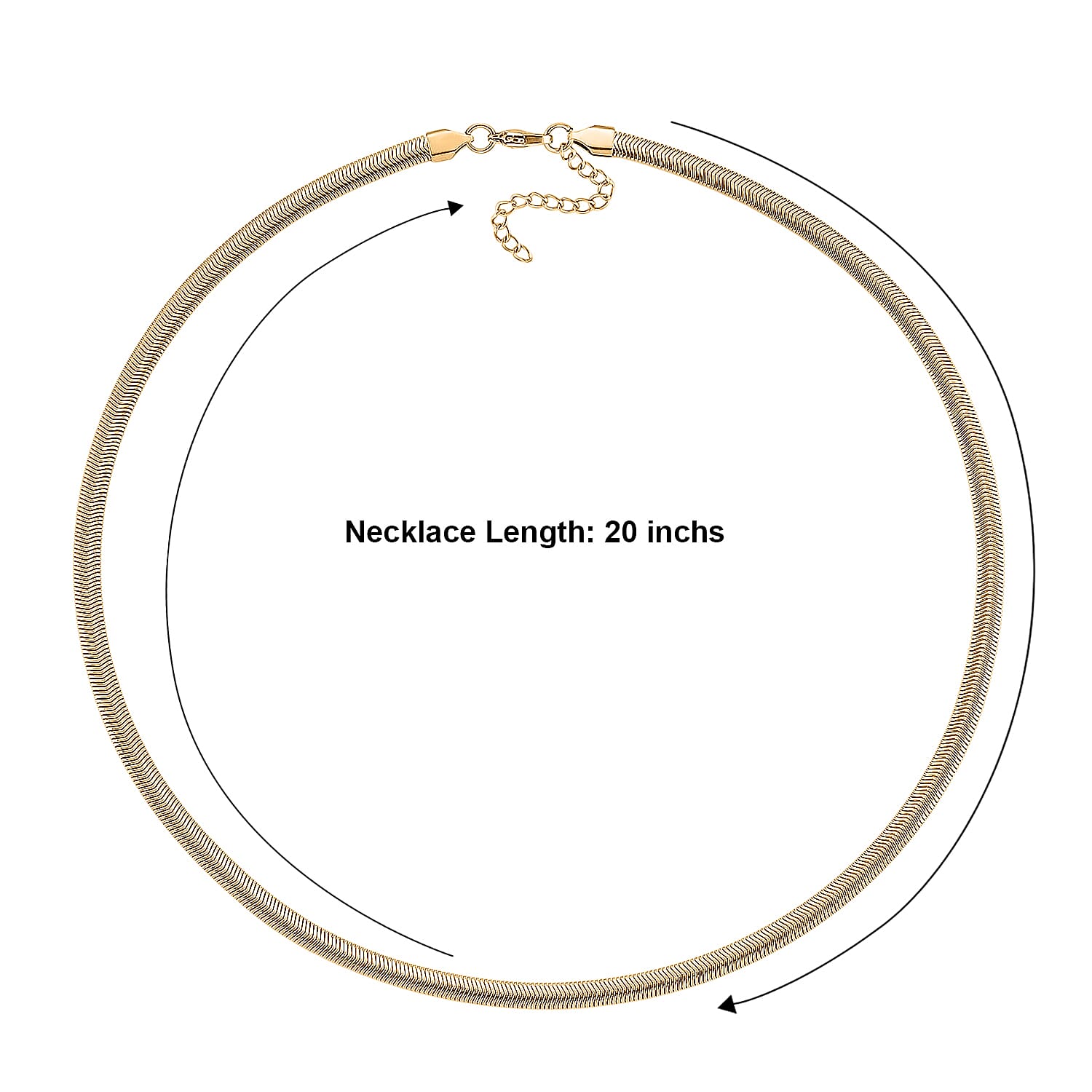 Wave Motion Necklace (20-22 Inches) in ION Plated YG Stainless Steel