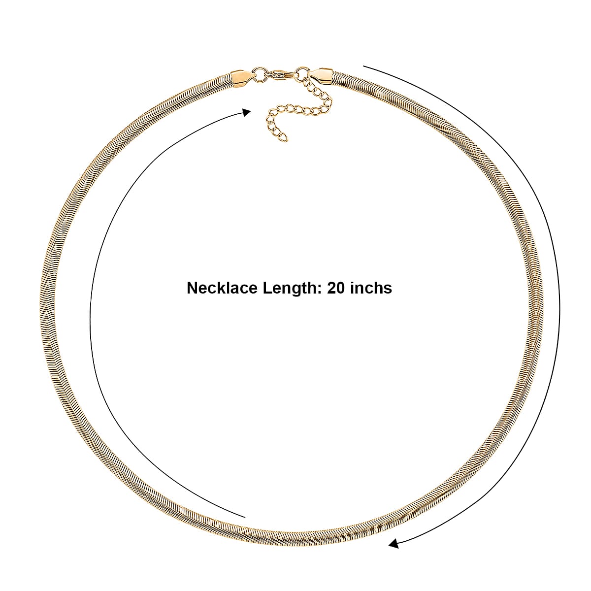 Wave Motion Necklace (20-22 Inches) in ION Plated YG Stainless Steel image number 5