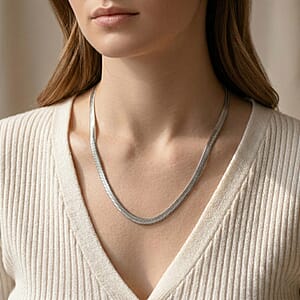 Wave Motion Necklace (20-22 Inches) in Stainless Steel