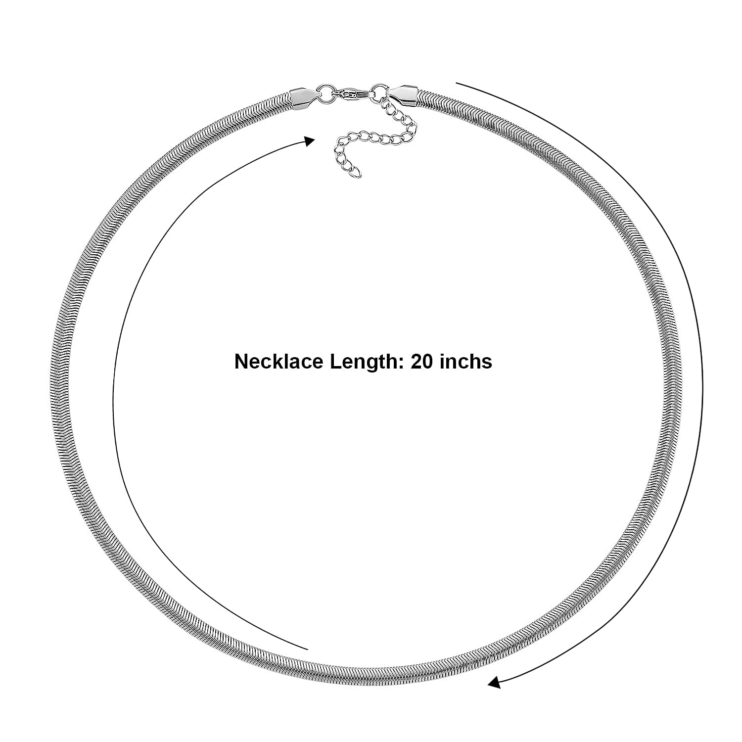 Wave Motion Necklace (20-22 Inches) in Stainless Steel