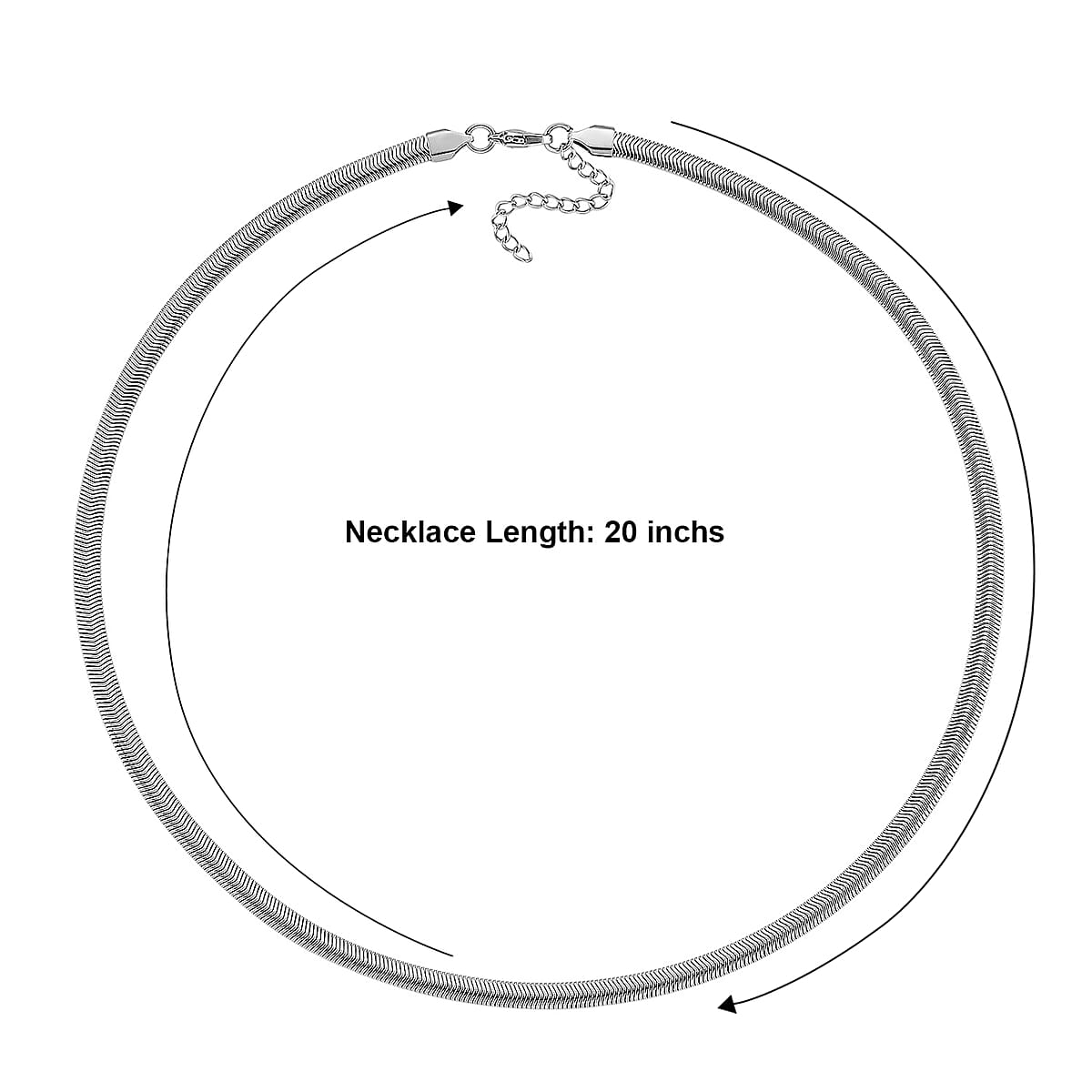 Wave Motion Necklace (20-22 Inches) in Stainless Steel image number 5