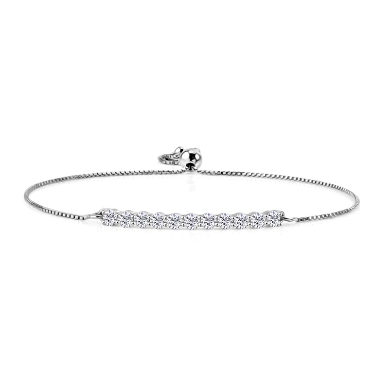 EverTrue Simulated Diamond Bracelet in Platinum Bond (10.50 In)
