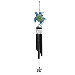 Livmore Tortoise Design Welcome Wind Chime with 5 Iron Tube