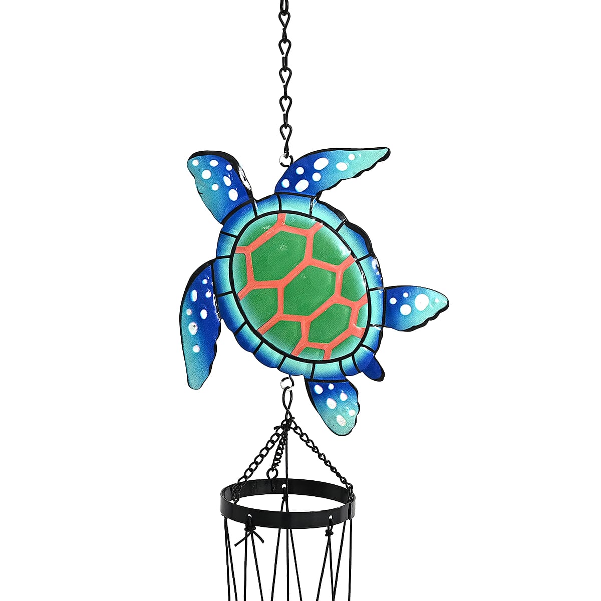 Livmore Tortoise Design Welcome Wind Chime with 5 Iron Tube image number 2