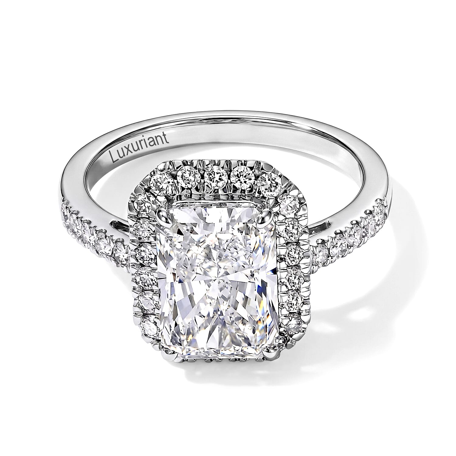 950 Platinum Luxuriant Lab Grown Diamond (E-F, VS) Ring (Size 6.0) 3.50 ctw