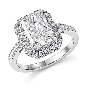 IGI Certified Luxuriant Lab Grown Diamond E-F VS 3.50 ctw Ring in 950 Platinum (Size 6.0) 6.10 Grams