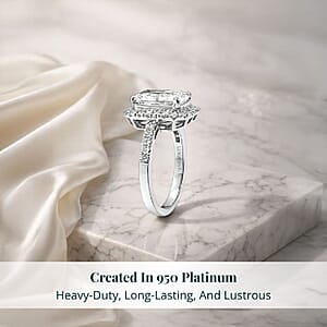 IGI Certified Luxuriant Lab Grown Diamond E-F VS 3.50 ctw Ring in 950 Platinum (Size 6.0) 6.10 Grams