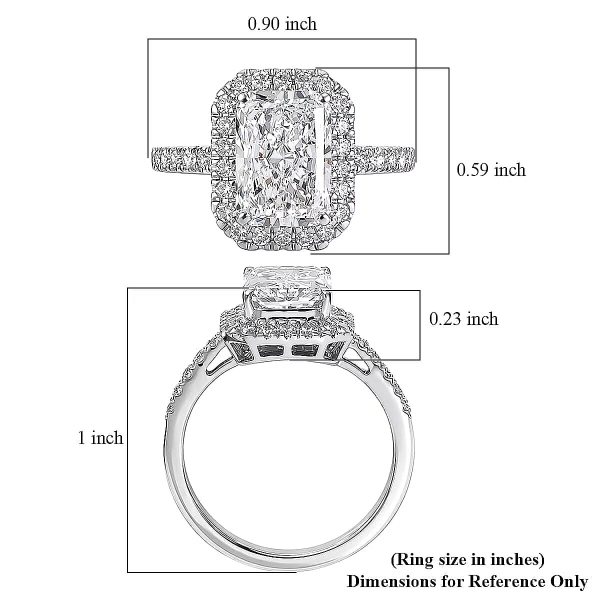 IGI Certified Luxuriant Lab Grown Diamond E-F VS 3.50 ctw Ring in 950 Platinum (Size 6.0) 6.10 Grams image number 6