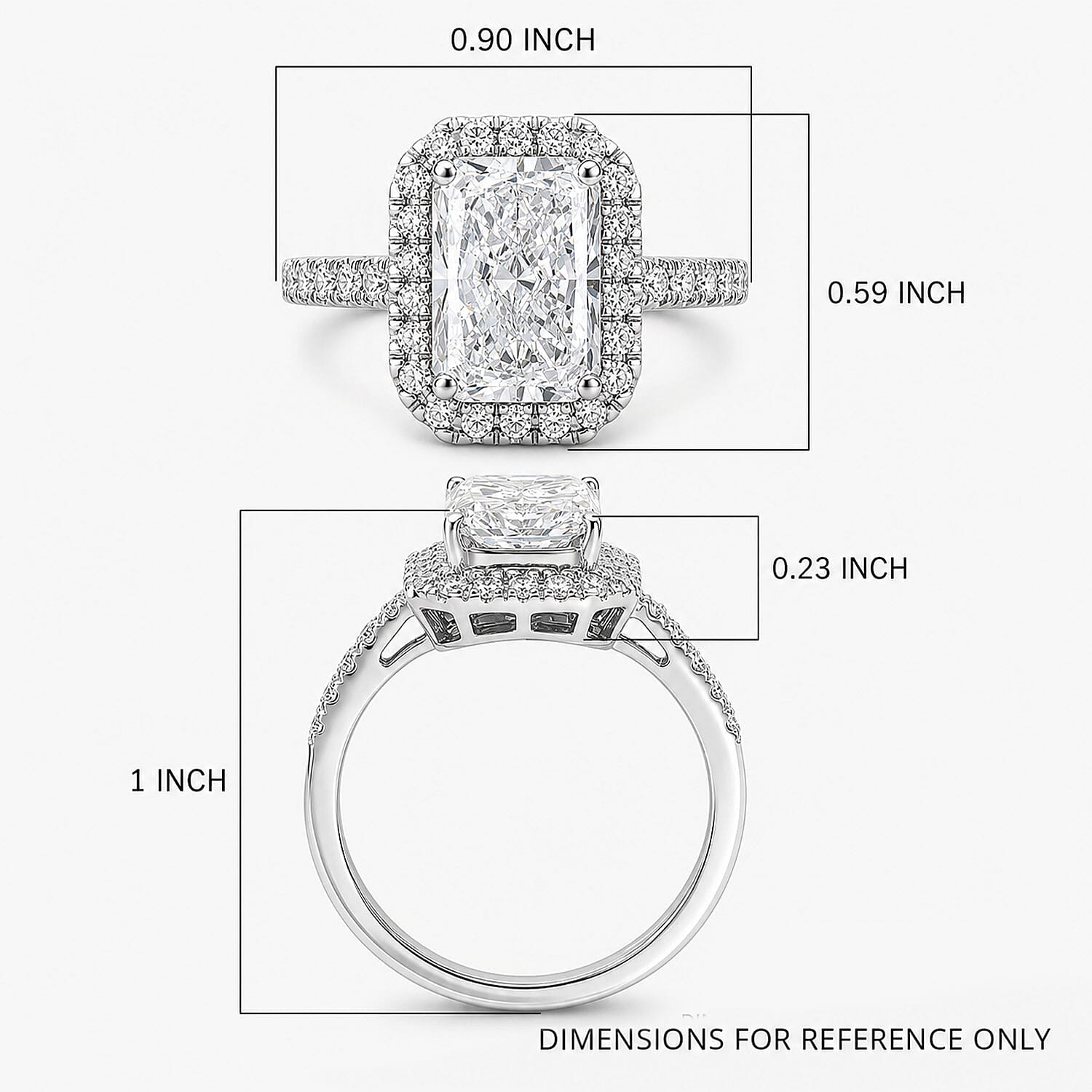 IGI Certified Luxuriant Lab Grown Diamond E-F VS 3.50 ctw Ring in 950 Platinum (Size 6.0) 6.10 Grams