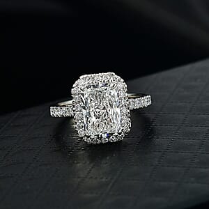 IGI Certified Luxuriant Lab Grown Diamond E-F VS 3.50 ctw Ring in 950 Platinum (Size 6.5) 6.10 Grams