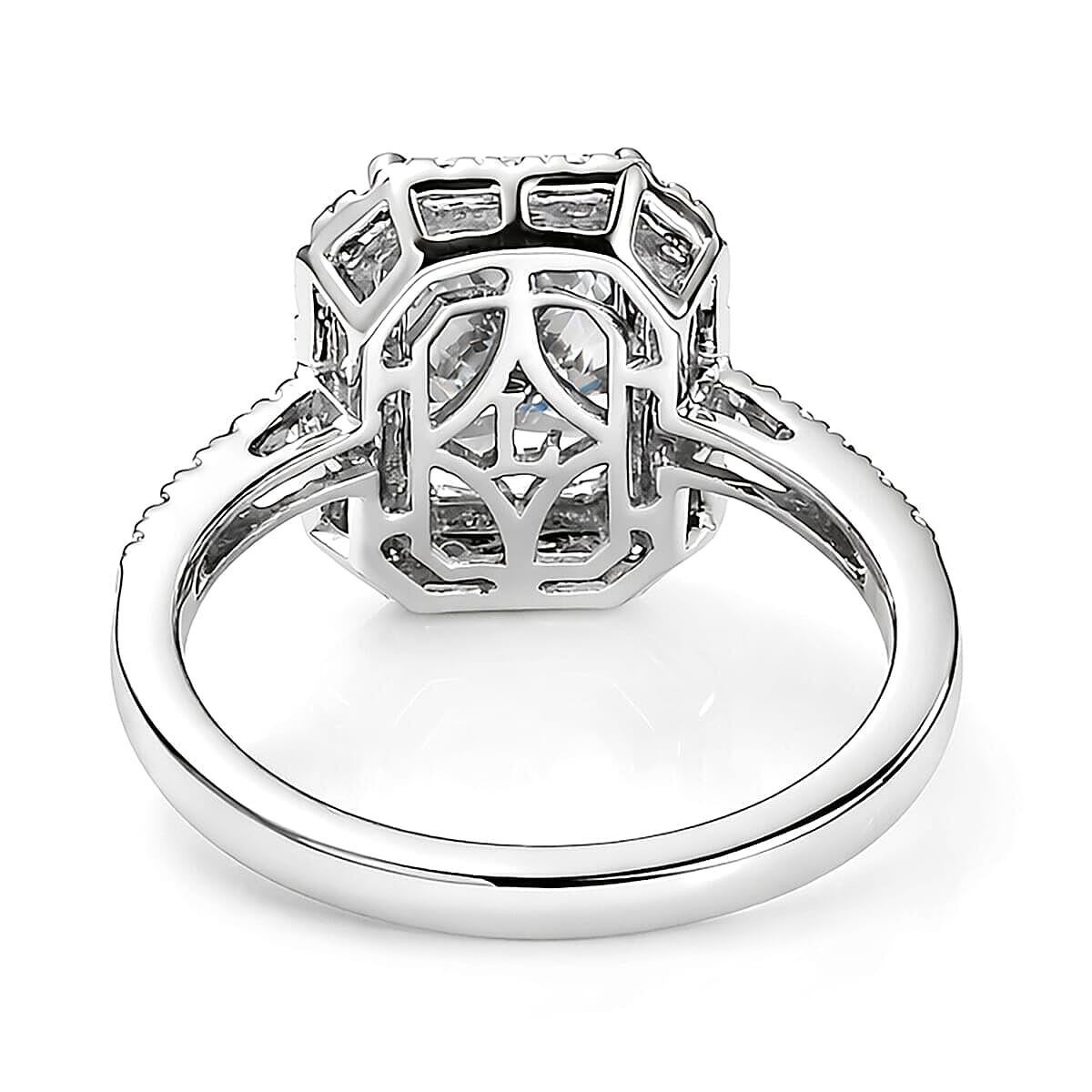IGI Certified Luxuriant Lab Grown Diamond E-F VS 3.50 ctw Ring in 950 Platinum (Size 6.5) 6.10 Grams image number 4