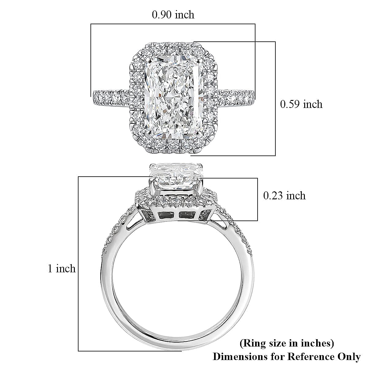 IGI Certified Luxuriant Lab Grown Diamond E-F VS 3.50 ctw Ring in 950 Platinum (Size 6.5) 6.10 Grams image number 5