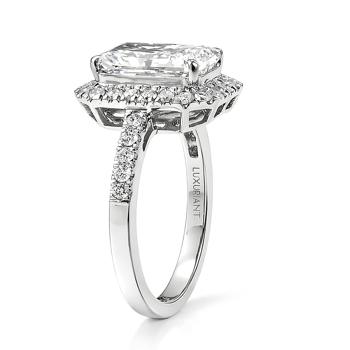 IGI Certified Luxuriant Lab Grown Diamond E-F VS 3.50 ctw Ring in 950 Platinum (Size 7.5) 6.10 Grams image number 3