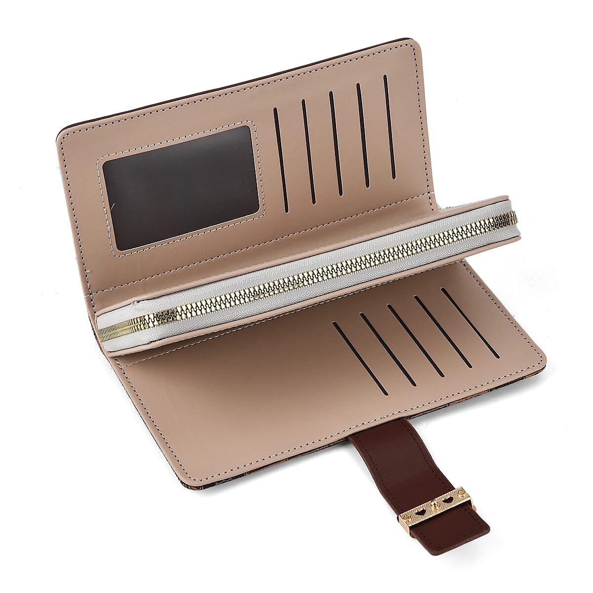 La Marey Coffee Faux Leather Long Wallet image number 5