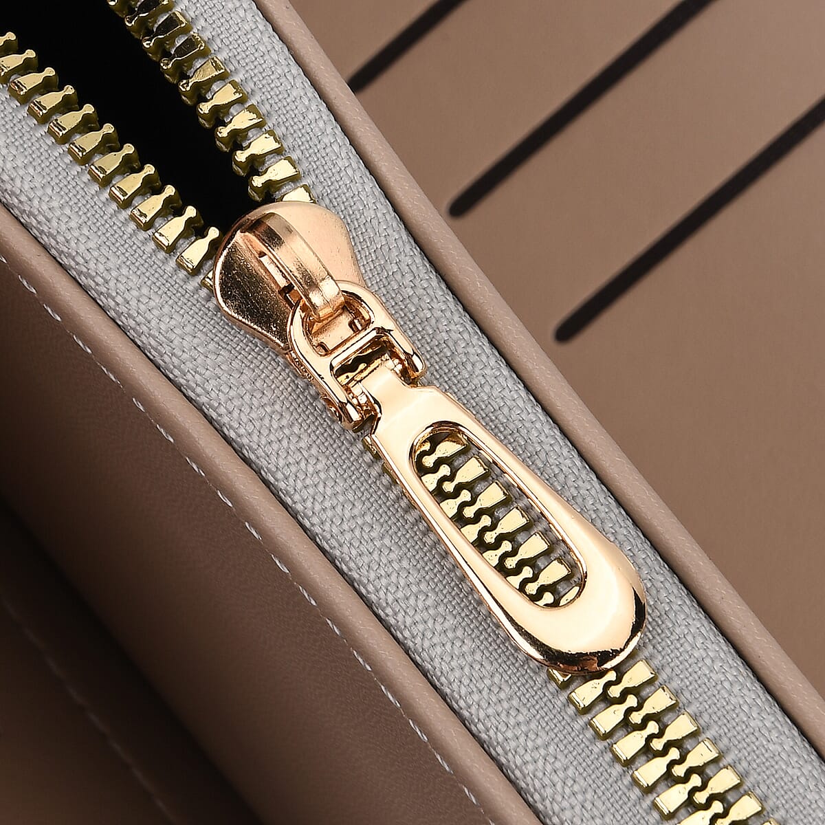 La Marey Coffee Faux Leather Long Wallet image number 7