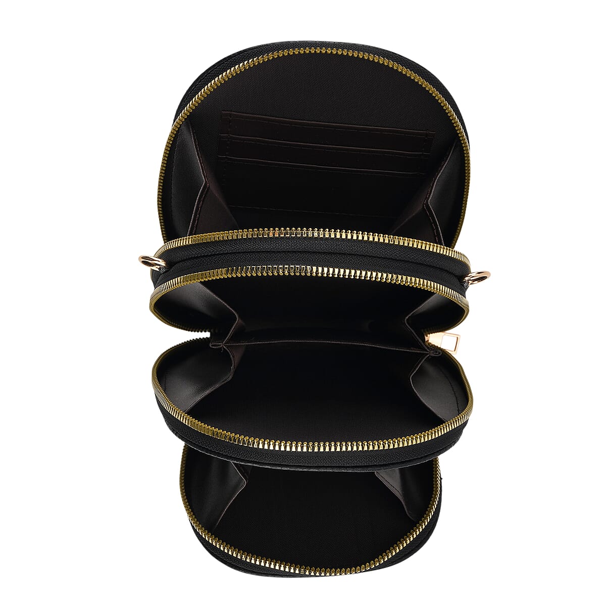 La Marey Black Faux Leather Crossbody Bag image number 5