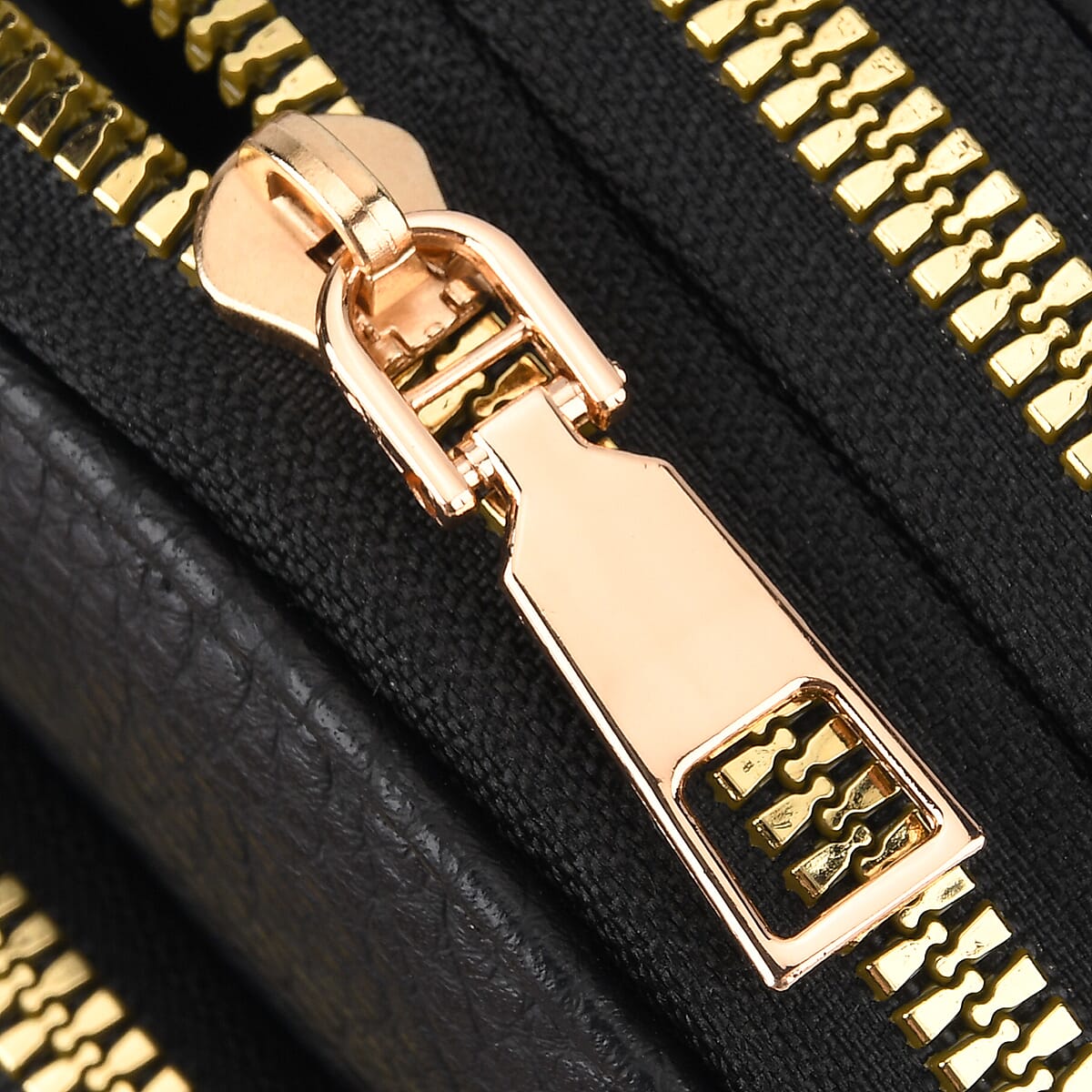 La Marey Black Faux Leather Crossbody Bag image number 6