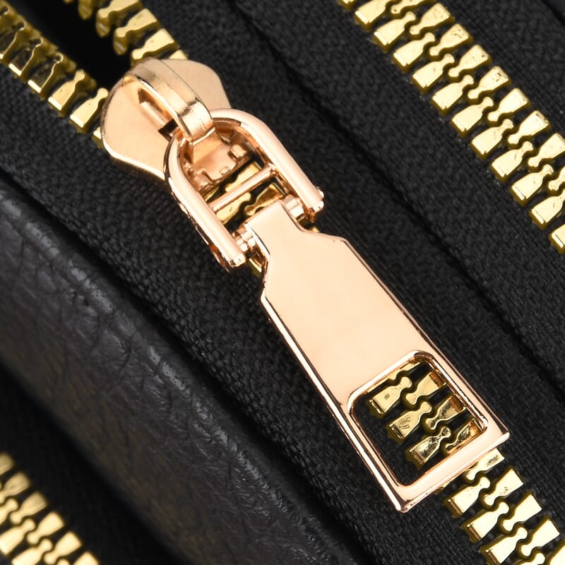La Marey Black Faux Leather Crossbody Bag