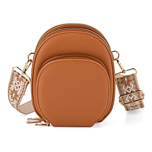 La Marey Tan Faux Leather Crossbody Bag