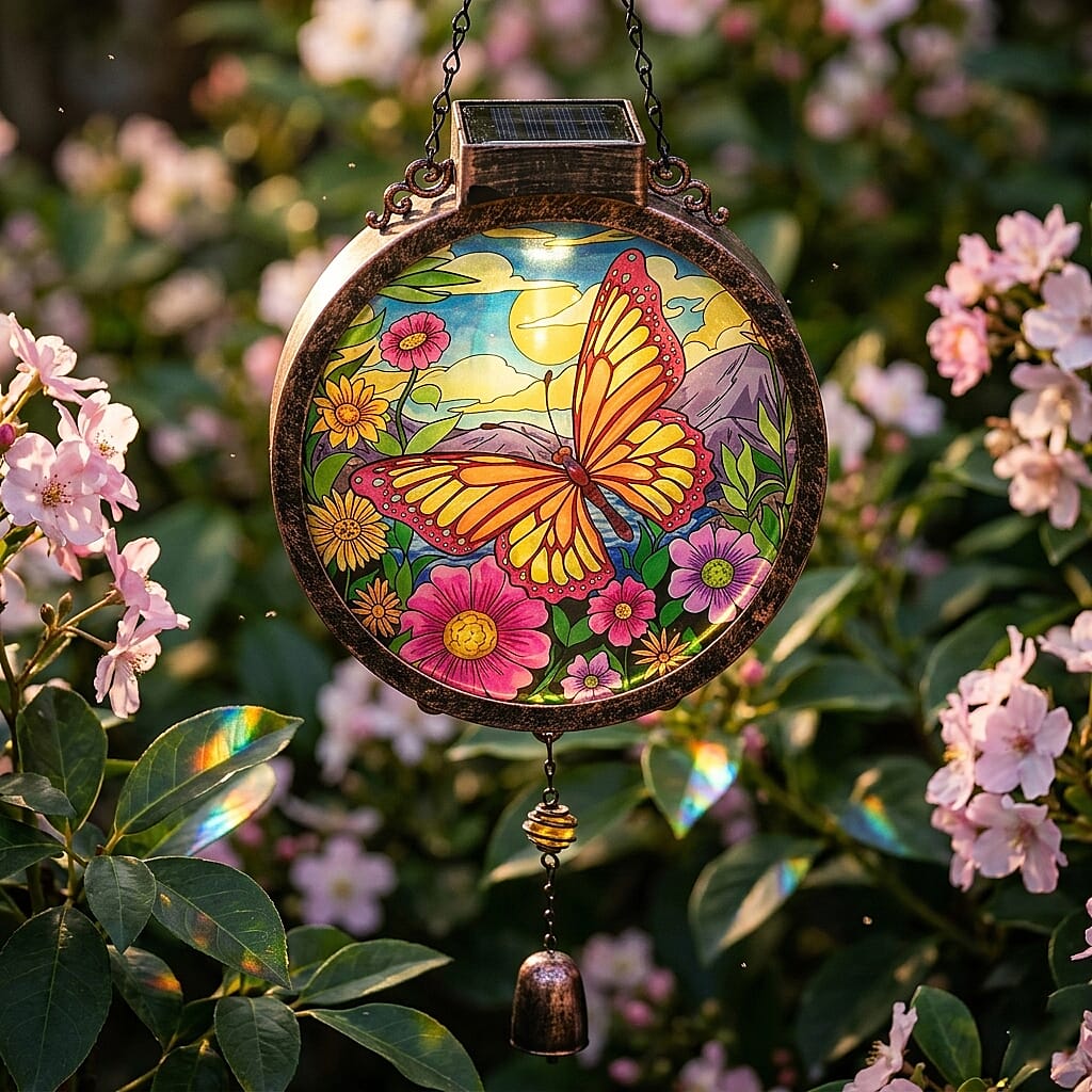 Livmore Butterfly and flower Hanging Solar