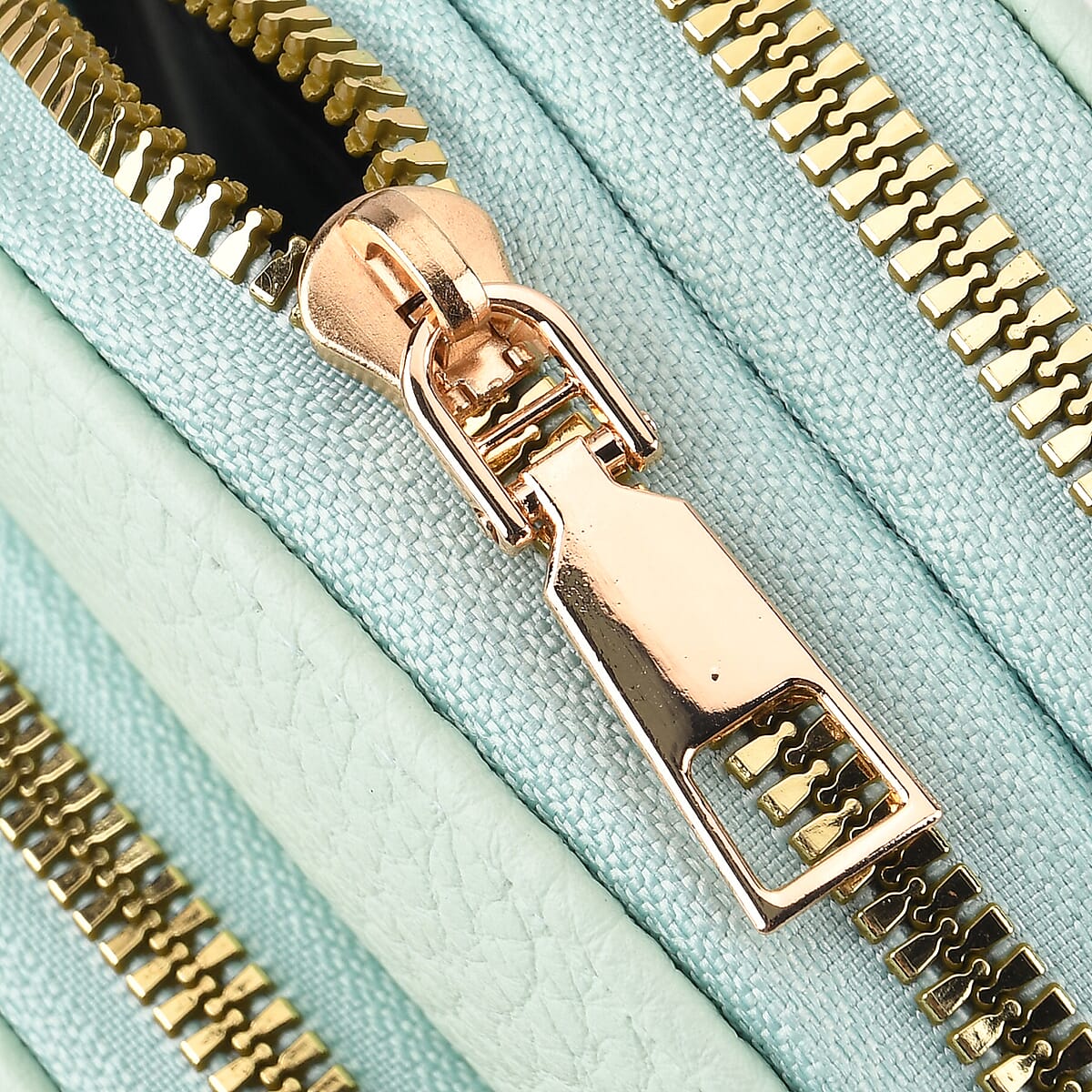 La Marey Light Green Faux Leather Crossbody Bag image number 6
