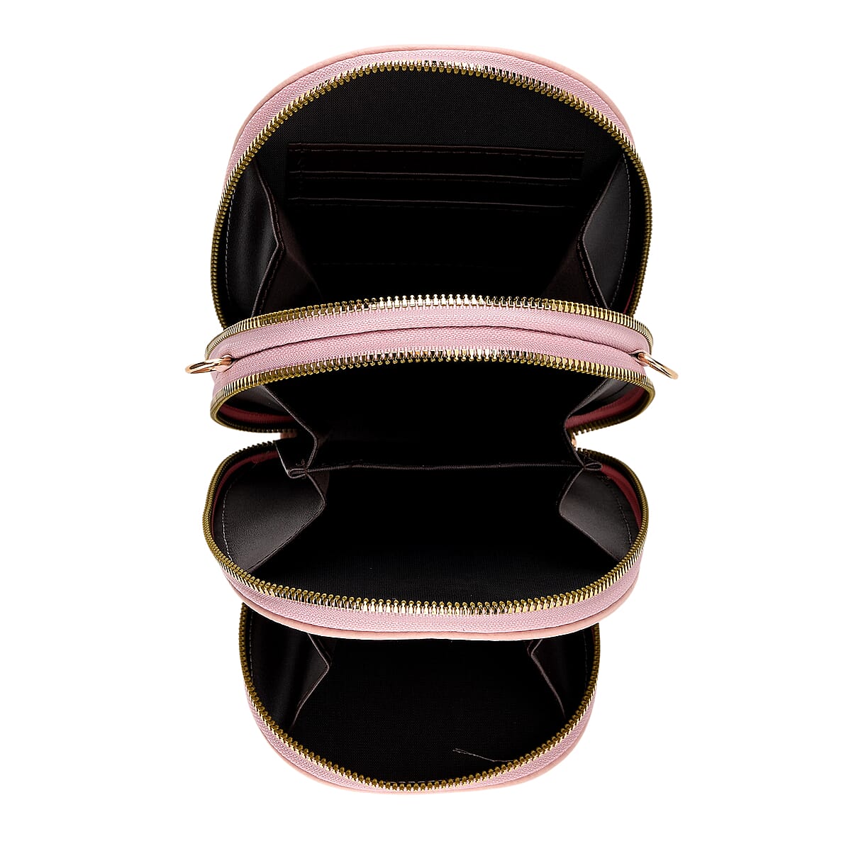 La Marey Pink Faux Leather Crossbody Bag image number 5
