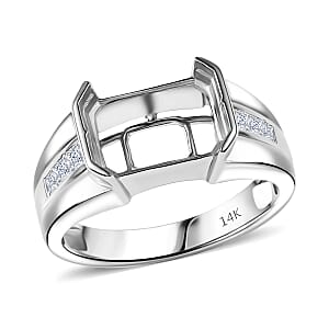 Luxuriant Lab Grown Diamond (G-H, SI) Ring in 14K White Gold 0.42 ctw (Size 10.5)