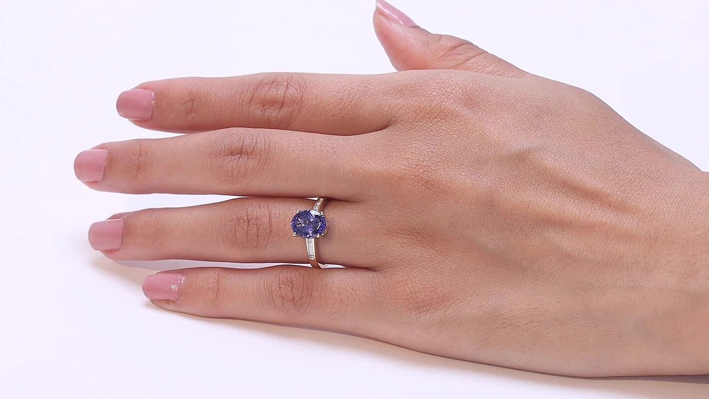 Premium Tanzanite and Diamond I2 2.90 ctw Ring in Luxoro 10K Yellow Gold