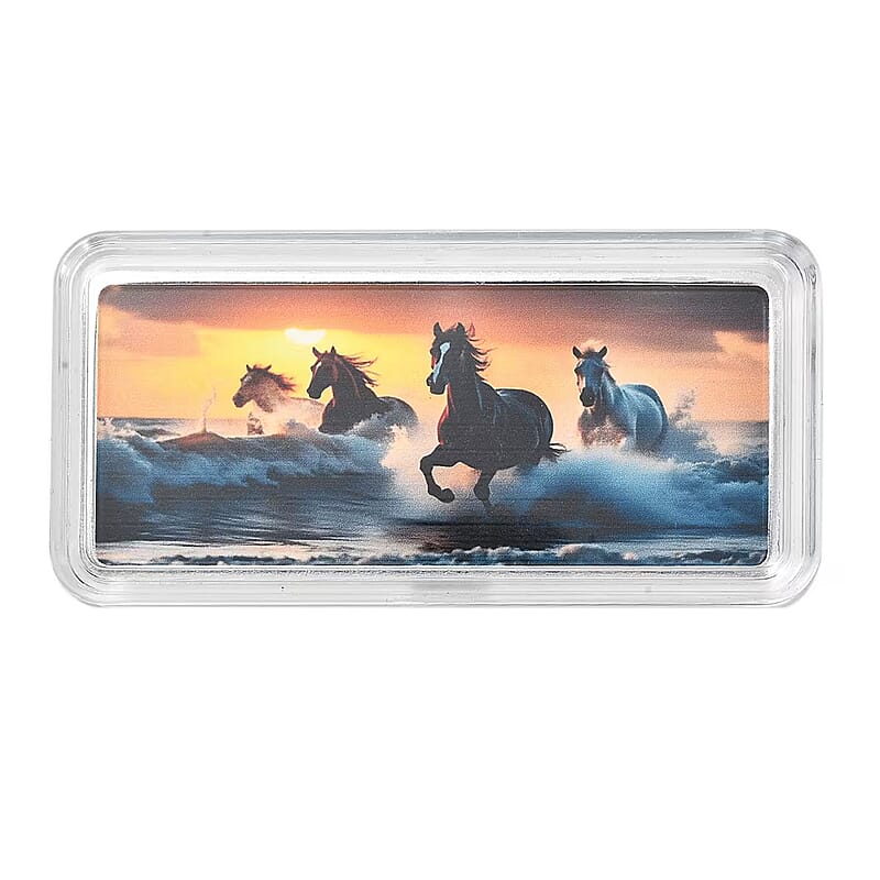 999.9 Fine Silver Rainbow Severn Horse Bar 50 Grams