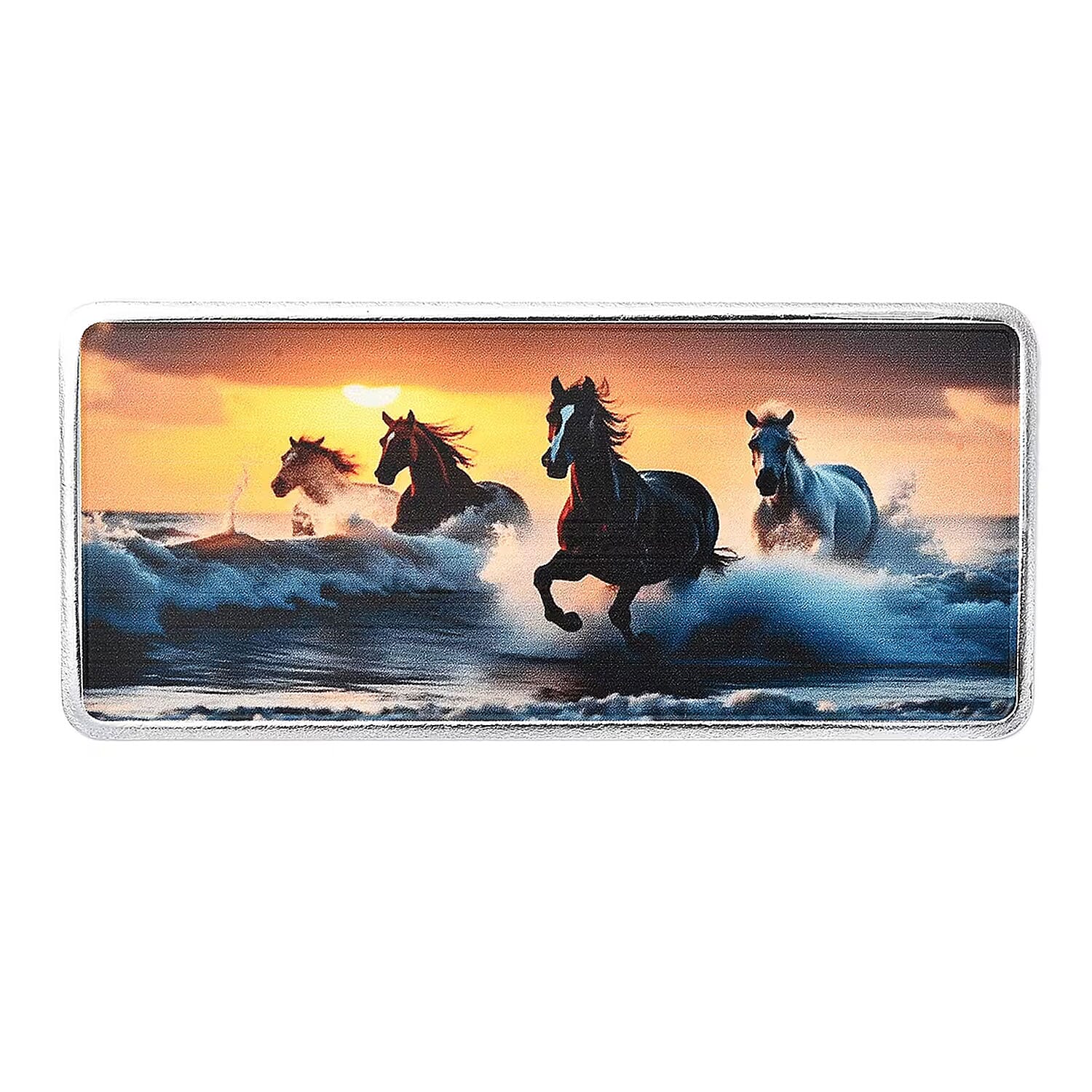 999.9 Fine Silver Rainbow Severn Horse Bar 50 Grams